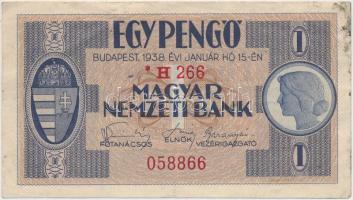 1938. 1P "*H 266 / 058866" T:II-,III Adamo P1