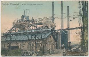 Tiszolc, Magyar Királyi vasgyár öntő csarnoka, Morvay Sámuel kiadása / ironworks foundry (EK)