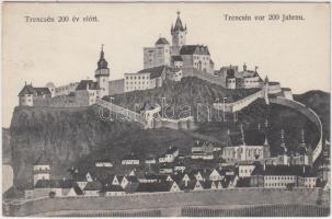 Trencsén, vár / castle - 2 db régi képeslap / 2 old postcards