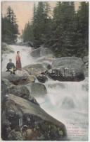 Tátra, Kis-Tarpataki vízesés / waterfall (ragasztónyom / gluemark)