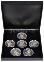 DN "Árpád-Házi Szentjeink" 6db klf ezüstözött CuNi emlékéremből álló éremszett díszdobozban és tanúsítvánnyal (20g/38,61mm) T:PP CSak 1000db!
