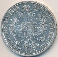 Ausztria 1886. 1Fl Ag "Ferenc József" T:2 ph. Austria 1886. 1 Florin Ag "Franz Joseph" C:XF edge error Krause KM#2222