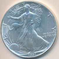 Amerikai Egyesült Államok 1991. 1$ Ag "Walking Liberty" T:1- felületi karc USA 1991. 1 Dollar Ag "Walking Liberty" C:AU slightly scratched