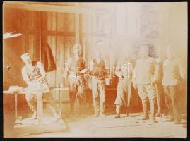 cca 1914-1918 Katonai fazekas műhely, 8x11 cm