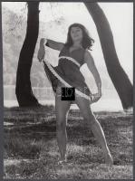 cca 1970-1980 Pecások vízparti látomása hajnaltájban, finoman erotikus fénykép, 24x18 cm / erotic photo