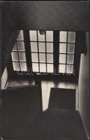 cca 1940 Gaál Margit(1913-1999): Lépcsőház, jelzetlen vintage fotóművészeti alkotás a szerző hagyatékából, 13x8 cm