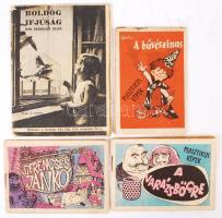 cca 1960 Korai képregény füzetek: Plasztikus képek sorozat 3 füzete, + 1935 Kis színházi élet c. gyermek kiadvány