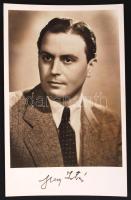 Nagy István színész nyomtatott aláírása az őt ábrázoló fotóképeslapon