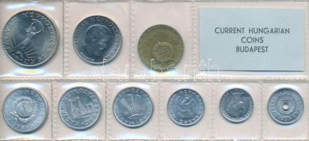 1974. 2f-10Ft 9db klf érmés forgalmi sor fóliatokban T:1