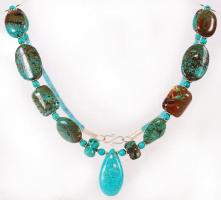 Türkiz nyaklánc, h: 50 cm / Turquoise necklace, 50 cm