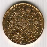 Ausztria 1893. 20K Au 6,775g T:2