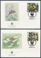 WWF Lepkék sor 4 FDC WWF Butterflies set 4 FDC