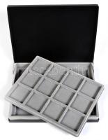 Éremtartó kazetta kivehető tálcával, 24 férőhellyel, használt, de újszerű állapotban