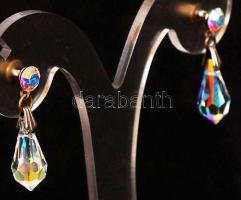 Csiszolt kristály díszítésű fülbevaló pár /
earring