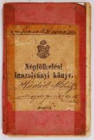 1903 Honvéd Népfölkelési Igazolványi Könyv betétlappal, megviselt állapotban