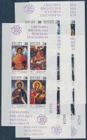 BULGARIA nemzetközi bélyegkiállítás 10 vágott blokk BULGARIA International Stamp Exhibition 10 imper...