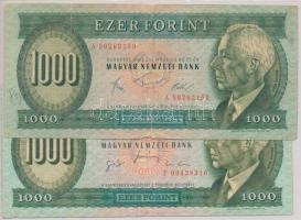 1983. 1000Ft "A" + 1996. 1000Ft "F" T:III,III-