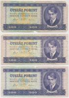 1990. 500Ft "E" (3x) T:III-,IV