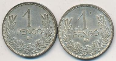 1937. 1P Ag (2x) T:2-