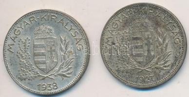 1927-1938. 1P Ag (2x) T:2-