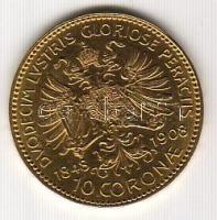 Ausztria 1908. 10K Au 3,387g "1848-1908 Jubileum" T:2