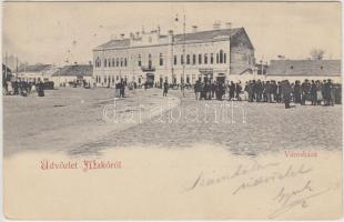 Makó, Városháza, Tokár András és Berliner Mór kereskedései