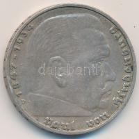 Német 3. Birodalom 1936D 5M Ag "Hindenburg" T:2
German Third Reich 1936D 5 Mark Ag "H...