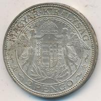 1937. 2P Ag "Madonna" T:2- Unger: 1511., Adamo P7.