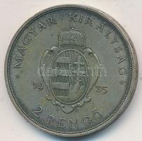 1935. 2P Ag "Pázmány" T:2- Adamo P7.1