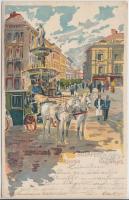 1899 Budapest VIII. Kálvin tér, litho (Rb)