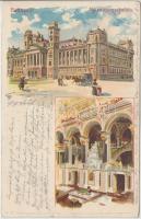 1899 Budapest V. Igazságügyi Palota, belső, Vidéki Félix kiadása, litho (Rb)