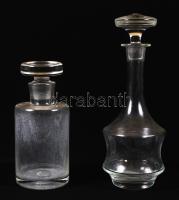 Antik kiöntő és tároló, eredeti dugókkal,, hibátlanok, m:29 és 21 cm