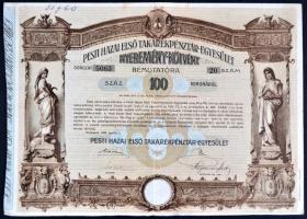 Budapest 1906. "Pesti Hazai Első Takarékpénztár-Egyesület" nyeremény-kötvénye 100K-ról, szárazpecséttel + 1946. "A Magyar Köztársaság 4%-kal kamatozó, búzaértékben megállapított államadóssága - Államadóssági kötvény 50kg, azaz Ötszáz kg búza pénzbeli egyenértékéről" (2x) sorszámkövetők T:II-