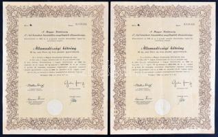 Budapest 1906. "Pesti Hazai Első Takarékpénztár-Egyesület" nyeremény-kötvénye 100K-ról, sz...