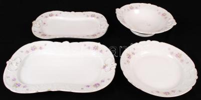 Régi tálak, matricásak, jelzés nélküliek, hibátlanok, összesen:4 db