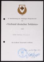 1981 Német katonák szövetsége emléklap / Verband deutscher Soldaten memorial card