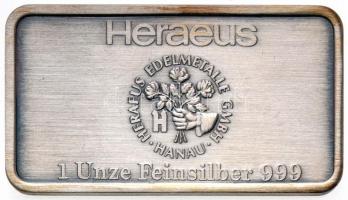 Németország DN "Paderborn / Heraus Nemesfém Kft." Ag plakett dísztokban (1 uncia/0.999) T:...