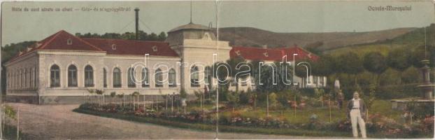 Marosújvár, Gőz- és sósgyógyfürdő / spa, panoramacard (small tear)