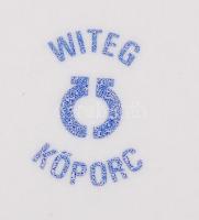 Witeg Abádszalók címeres tál, matricás, jelzett, hibátlan, 25×16 cm