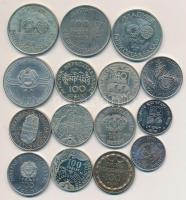 16db különféle vegyes fém emlékpénz T:BU,PP