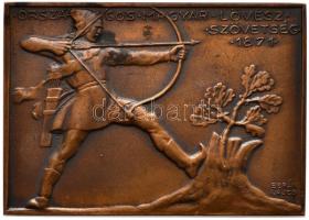Berán Lajos (1882-1943) 1942. "Országos Magyar Lövész Szövetség" Br plakett, szign.: Berán N. Budapest (70x50mm) T:2