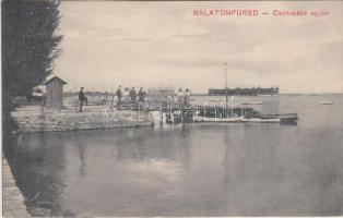 Balatonfüred, Csónakázó egylet; Grüner Simon kiadása (r)