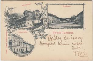 Leibic, Lubica; Schwefelbad, Bruckgasse, Hotel Adler, fürdő, utca, hotel, kiadja Fábry Gusztáv / spa, street, hotel Art Nouveau