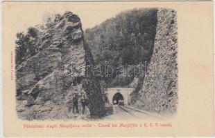 Főnixhuta, Phőnixhuta; alagút Margitfalu mellett; Geruska Pál kiadása / Railroad tunnel
