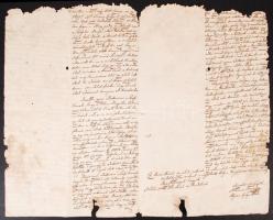 1843. A vajkai szolgabíró (Pozsony vármegye) peres ügyre vonatkozó folyamodványa az országgyűléshez ...