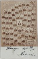 1903-4 Az iglói főgimnázium végzett tanulói, VIII. osztály, tabló / tableau of the graduate students of the Igló college, photo