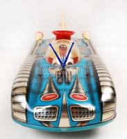 Flim márkájú holdautó, fém lemez, eredeti dobozában, golyó hiányzik, 34×14 cm