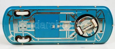 Flim márkájú holdautó, fém lemez, eredeti dobozában, golyó hiányzik, 34×14 cm