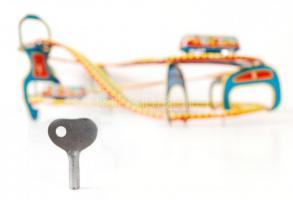 Lemezárugyár hullámvasút, fém lemez, eredeti dobozában, leírással, 30×56 cm