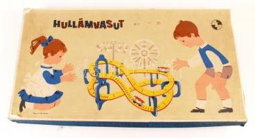 Lemezárugyár hullámvasút, fém lemez, eredeti dobozában, leírással, 30×56 cm